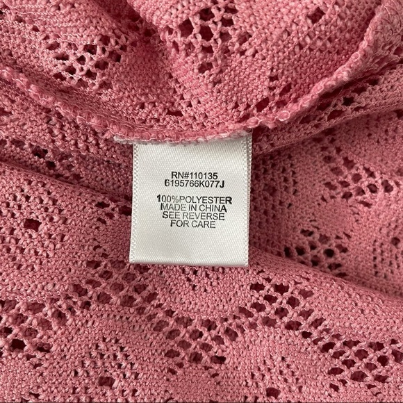 Beautees Pink Lace Sleeveless Hooded Open Front Cardigan Size 14 - Picture 4 of 7